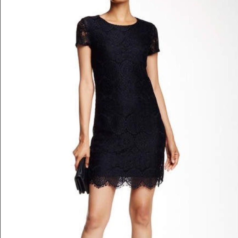 Black lace cocktail dress